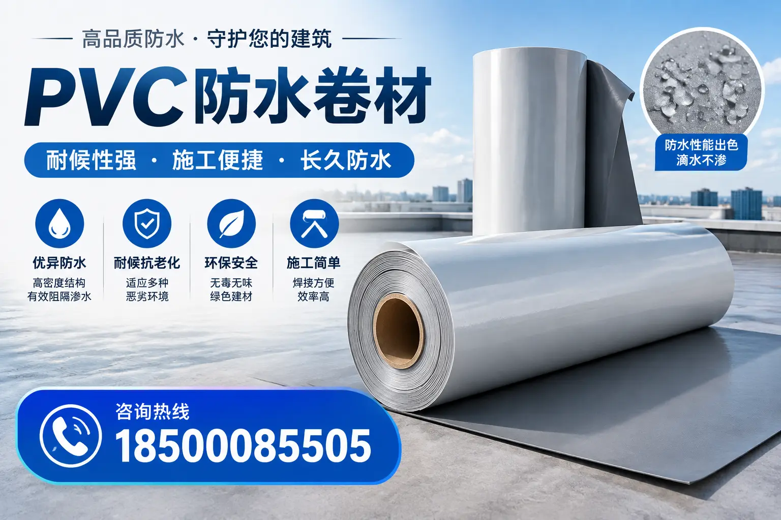pvc防水卷材在杭州的行业应用前景分析
